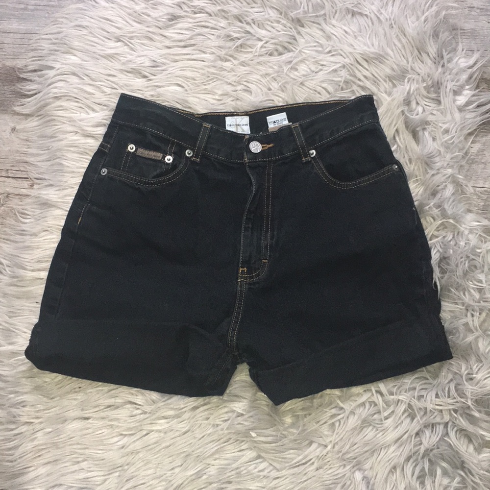Vintage denim black CALVIN KLEIN mom shorts